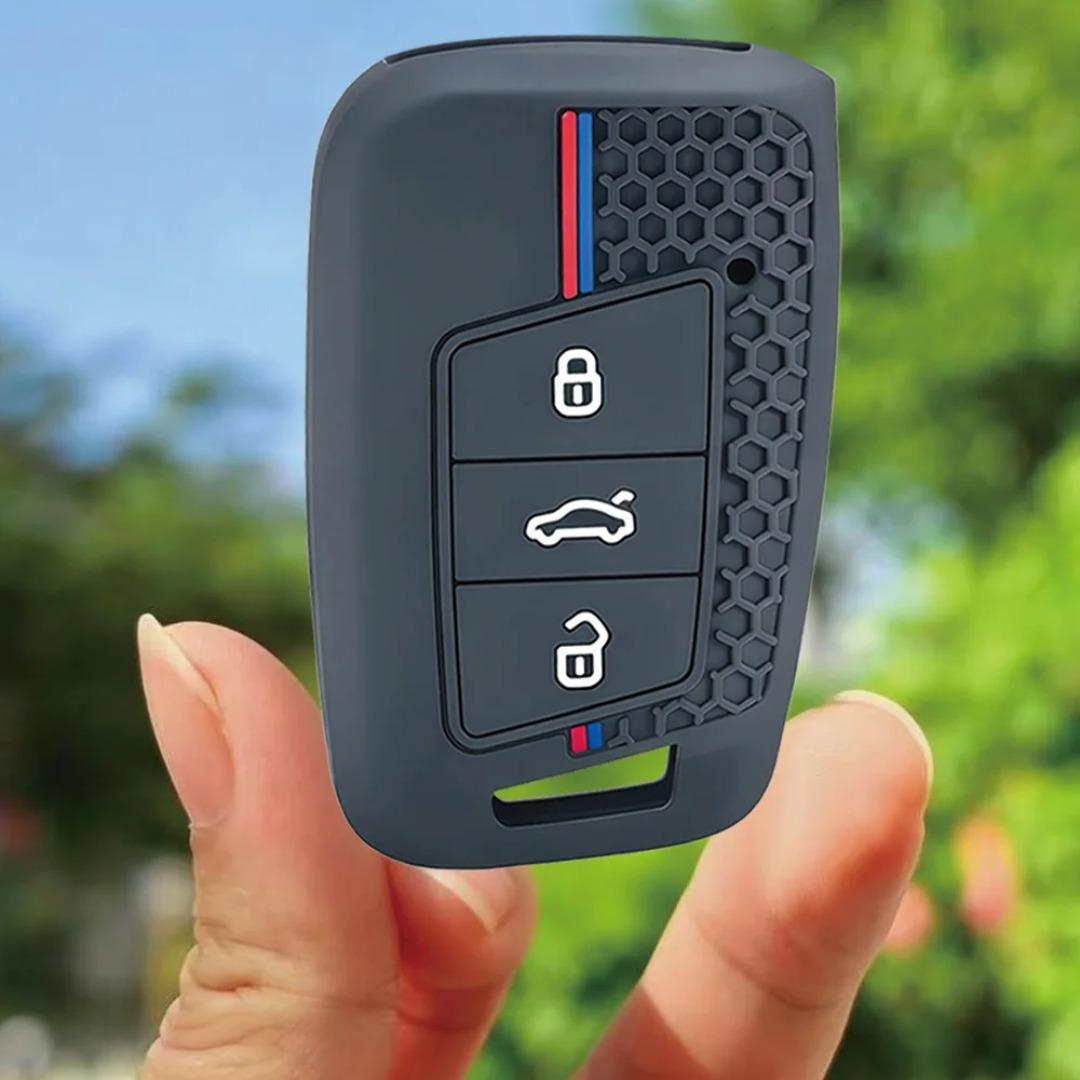 New Style Silicone Remote Car Key Case Cover For VW PASSAT B8 Skoda Kodiaq Superb A7 Car Keyless Fob Shell Holder Protector