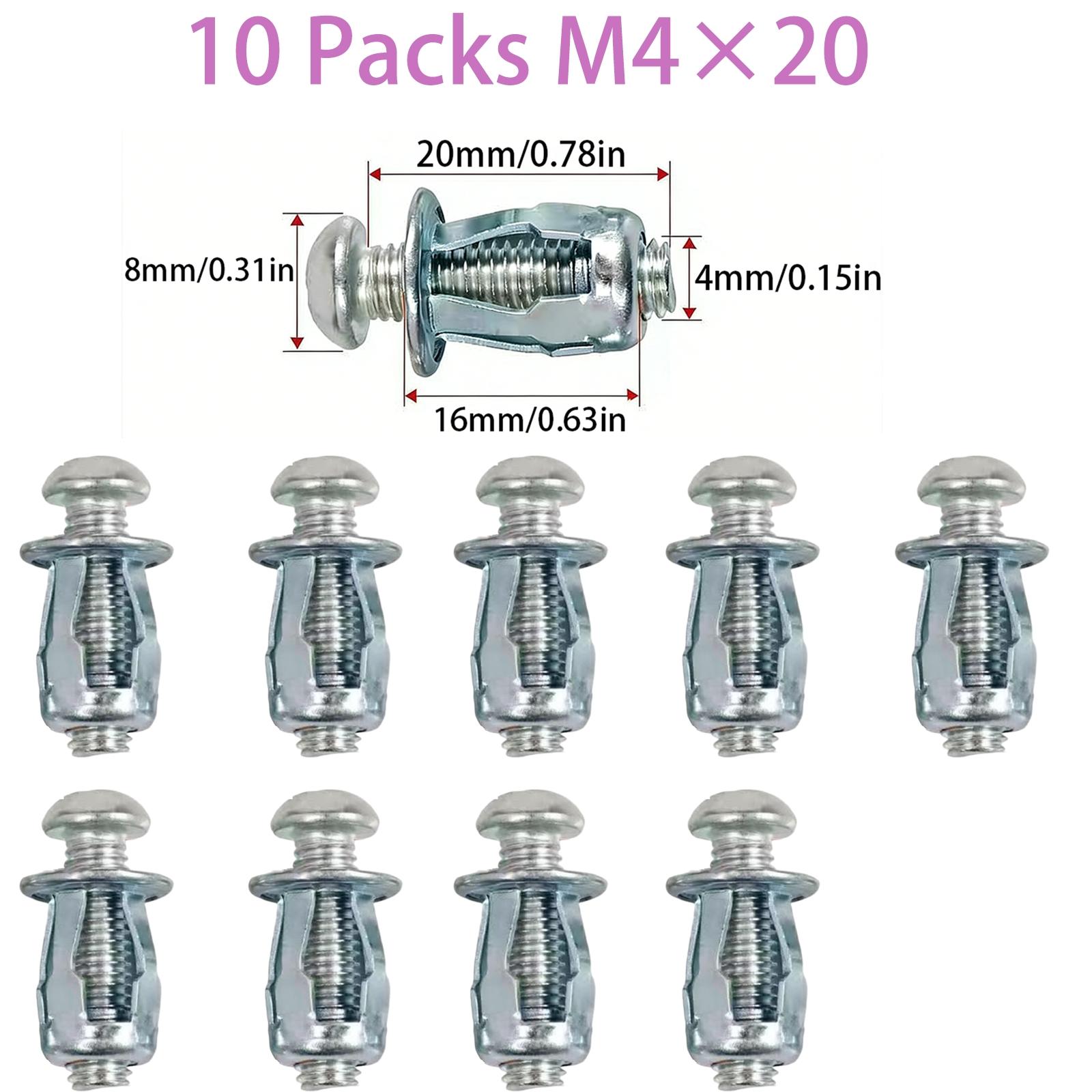 Heavy Duty Bolt Hollow Door Anchors Toggle Bolts for Drywall, Carbon Steel Expansion Screws Set, Expands Behind Wall for Cabinets Walls, Bolt Anchors for 0-5mm Thin Doors Drywall Caravan Walls, Easy Install Multi-Purpose Anchors