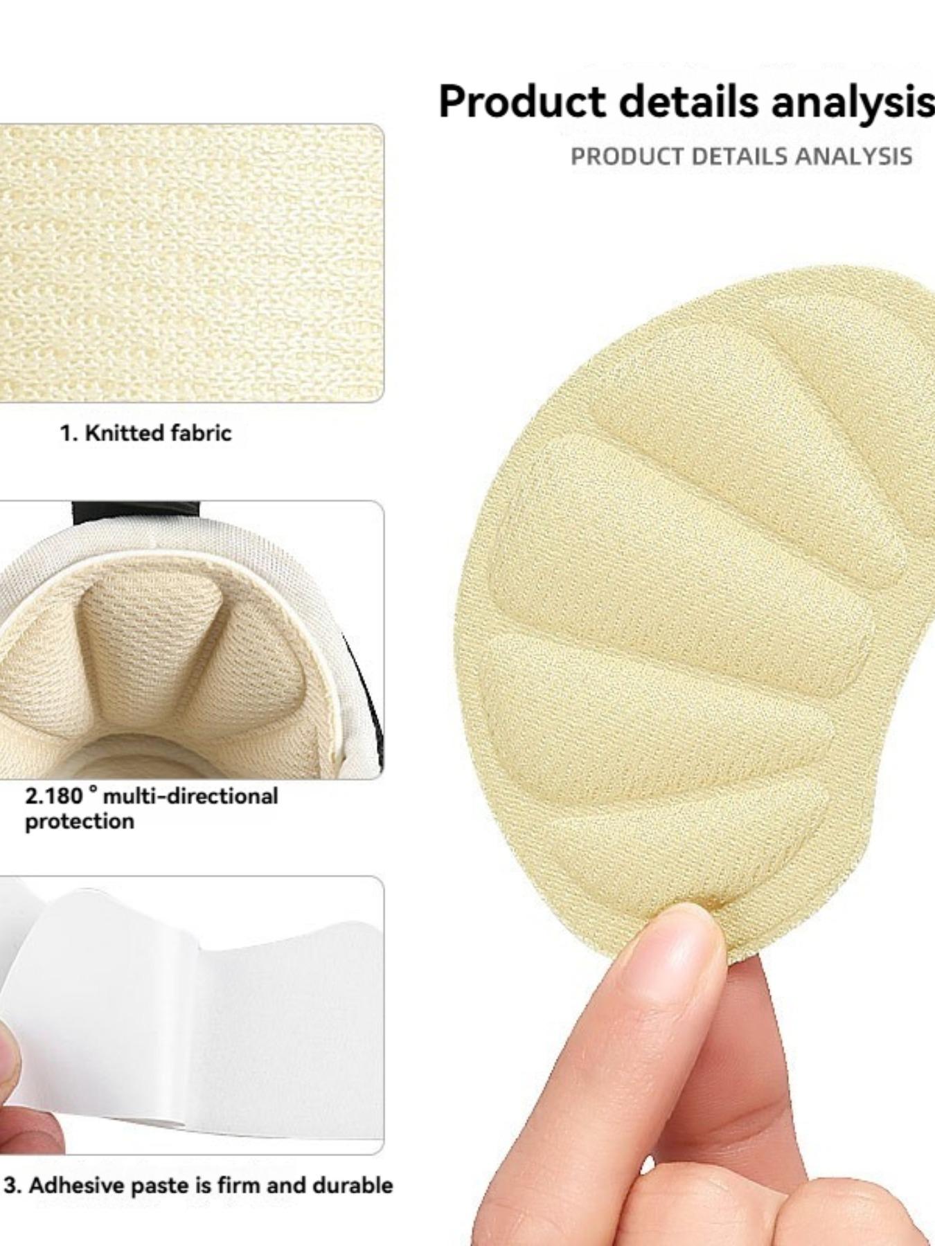 3 Pairs Thick Heel Grips, Reusable Non-Slip Shoe Sole Pads, Breathable Mesh Insoles with Self-Adhesive, Unisex Foot Care Accessories