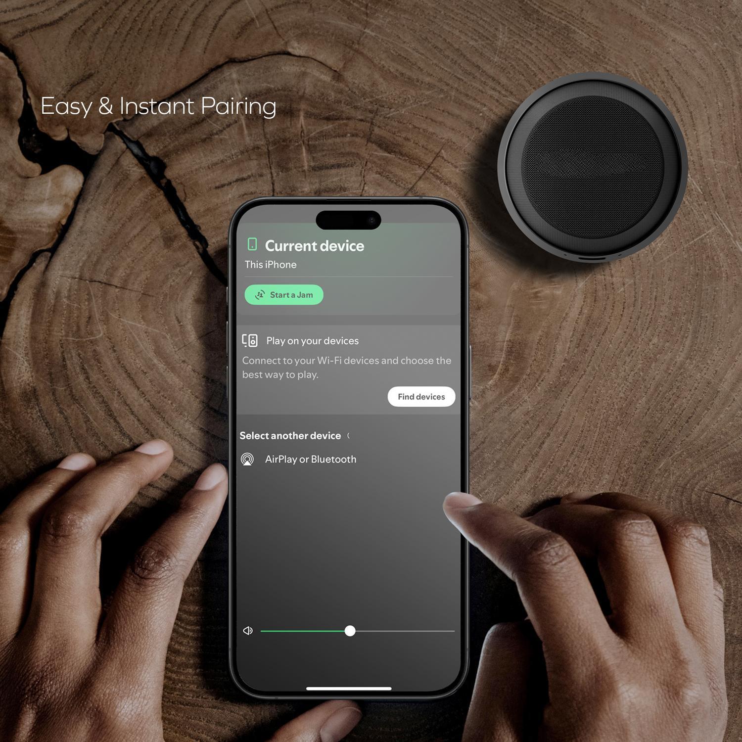 Magnetic Portable Wireless Speaker Portable Wireless Speaker, TWS Stereo Sync Phone Holder 360° Surround Sound Audio Smartphone speaker phone Mini Bluetooth Waterproof Shower Speaker