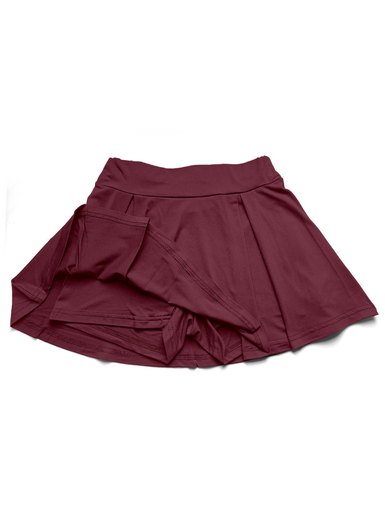 Women's High Elastic Pleated Sporty Breathable Skorts, Workout Tennis Skorts, Athletic Skort, Tennis Running Hiking Design, Pocket Detailing, Safe Length, Lightweight Athletic Skirts, Casual Comfy Skorts