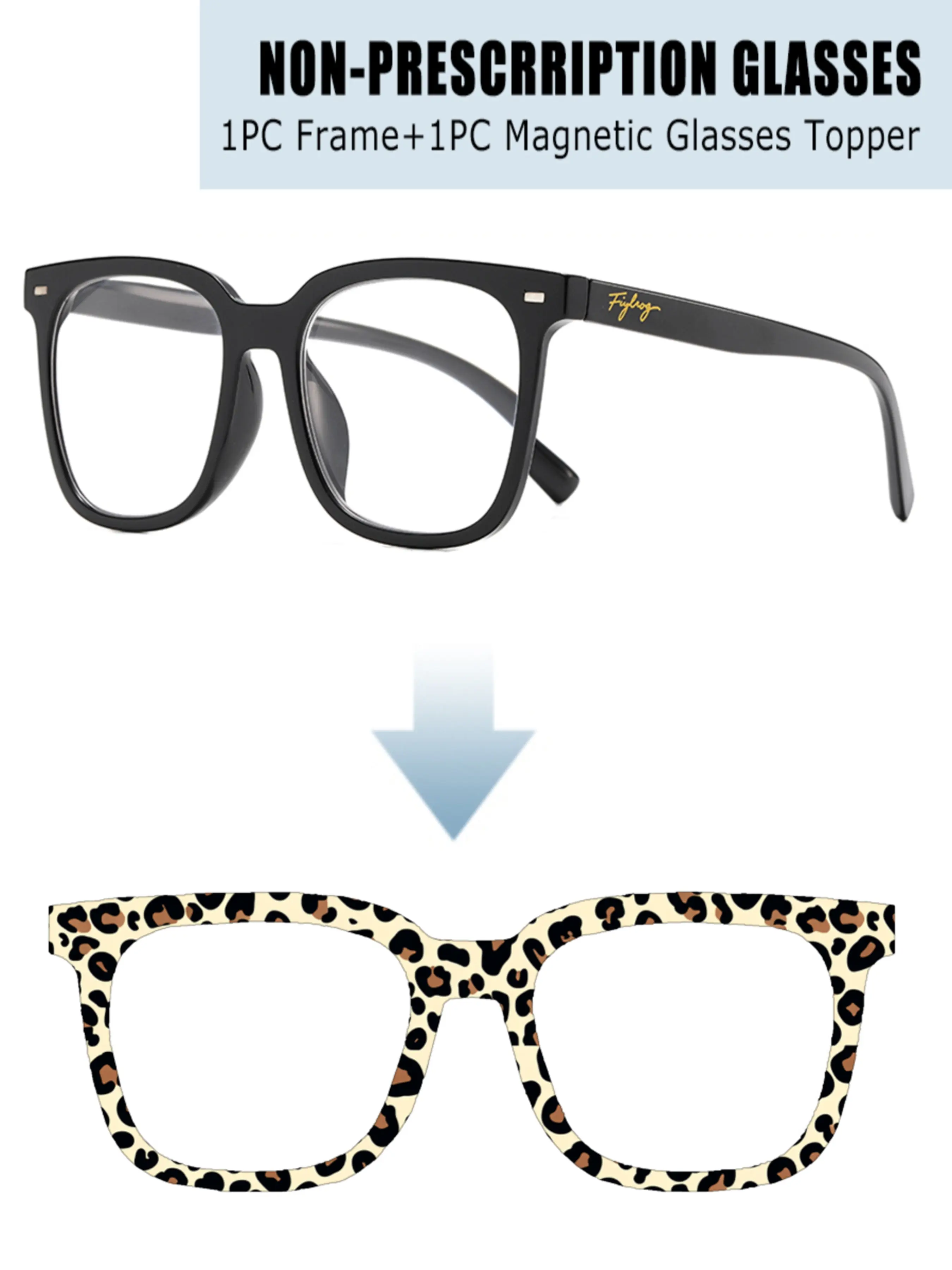 Black Frame Leopard Print 2