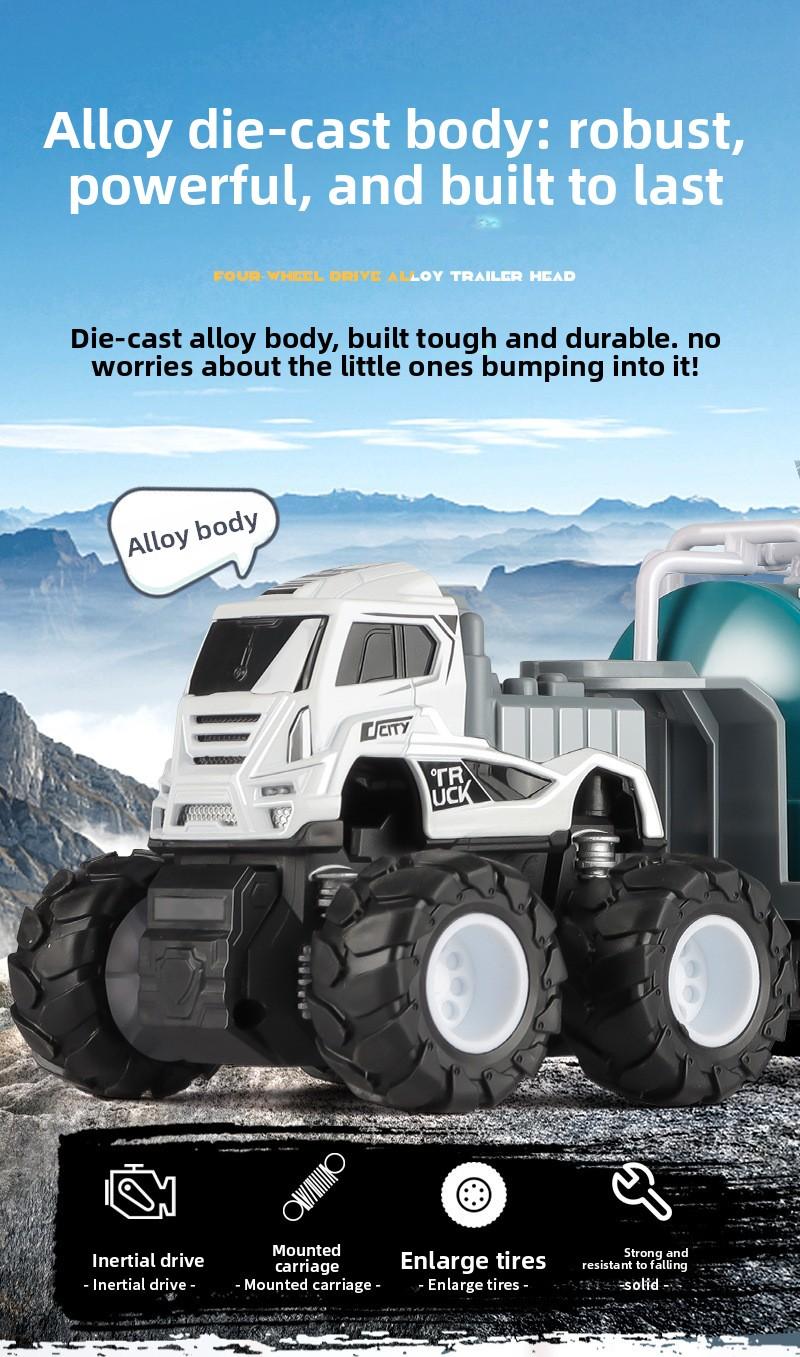 Creative gifts, toy cars, inertia container truck trailers, car model sets, Children's Day gifts, children's toy cars, toy cars, toy cars.