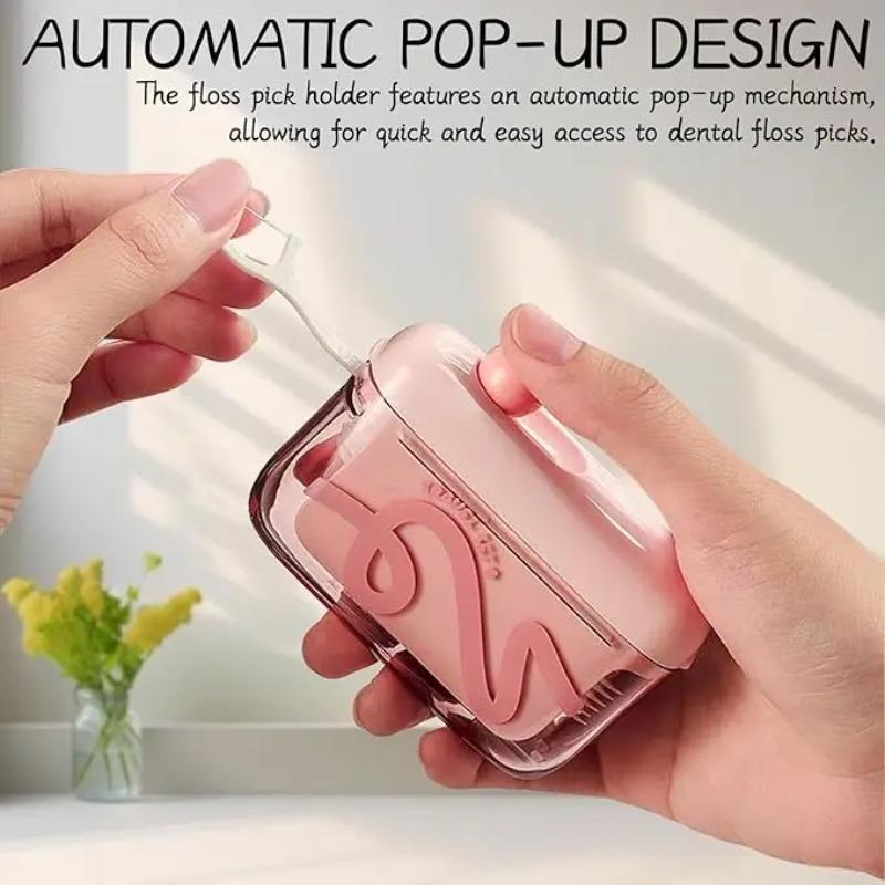 Travel-sized storage case - features an automatic pop-up dispenser, portable and refillable, perfect for oral care at home, in restaurants, and while traveling.