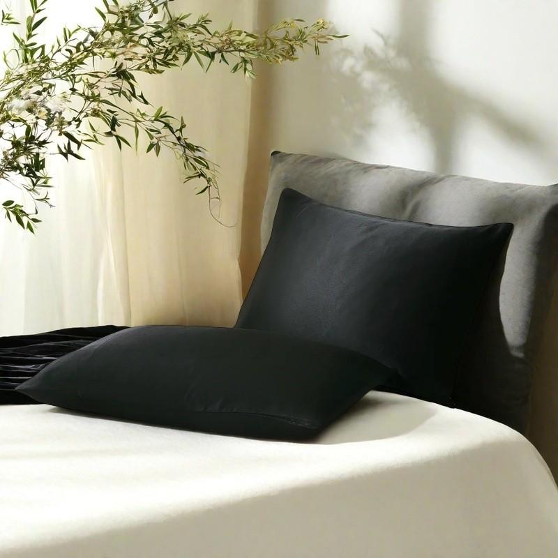 2/4 Piece Solid Satin Pillowcases, Smooth and Soft, Luxurious Comfort, Ideal for Bedroom, Perfect Gift for Various Occasions