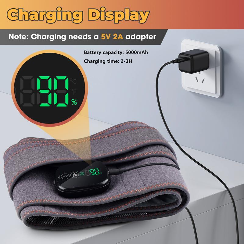 Electric Heating Infrared Heat Waist Massager , 1 Box 3-level Vibration Waist Back Support Belt, Menstural Period Heating Pad Personal Care Appliances for Home & Travel, Chrismas Gifts for Parents