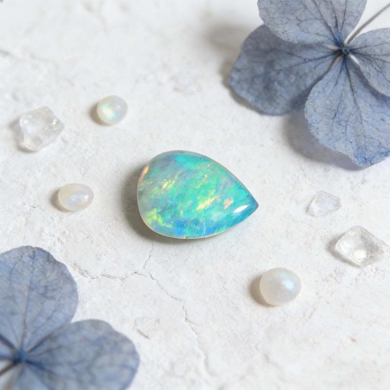 Natural Opal Cabochons Choose Oval or Pear - Colorful Loose Gemstones for DIY Rings.