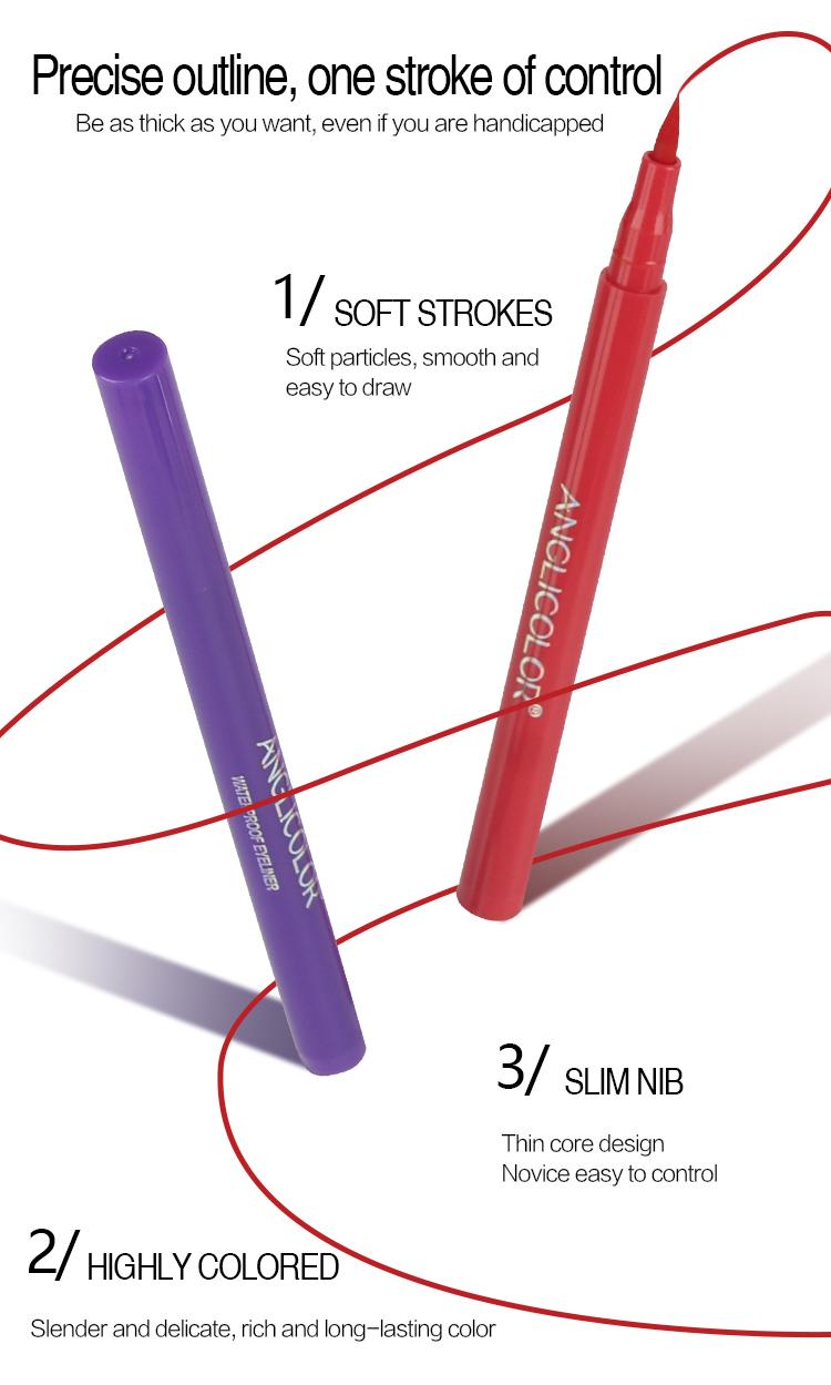 12 color set liquid eyeliner quick-drying waterproof long-lasting sweat-proof liquid eyeliner anti-smudge eyeliner set