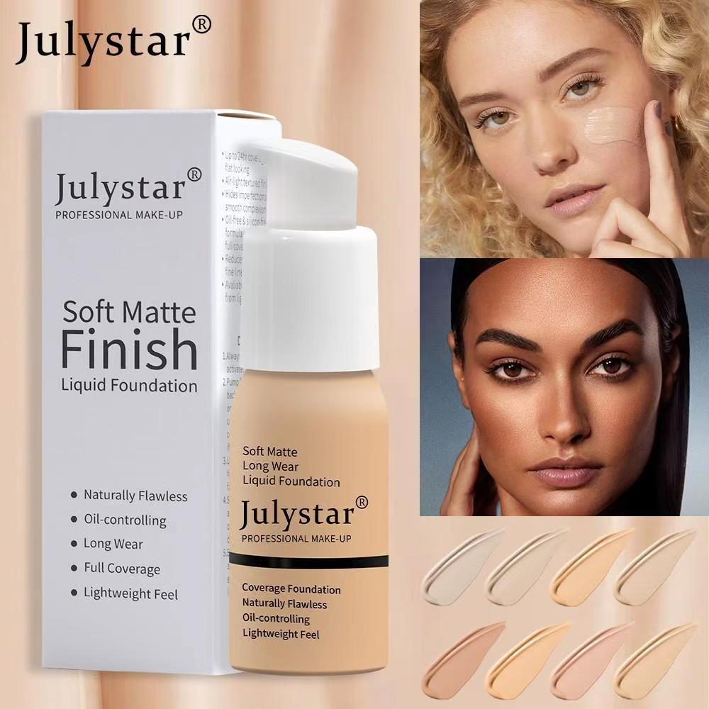 High Coverage Matte Foundation, Oil Control, Waterproof, Long-Lasting, Non-Shedding, Lightweight, 30ML X 3, Multi-Pack Cosmetics