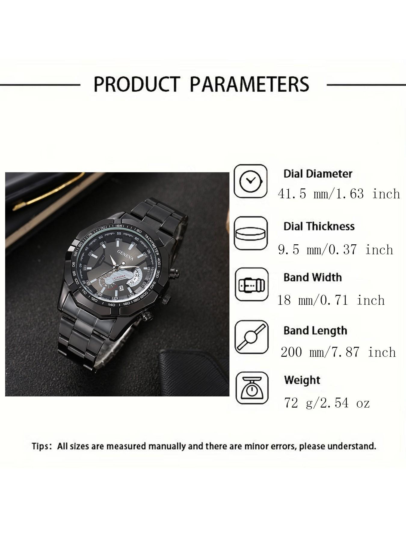 Men's Business Wrist Watch, Alloy Case & Strap Watches For Men, Quartz Analog Wristwatch, Battery-Powered, Ideal for Daily Wear & Gifts, Watch Men