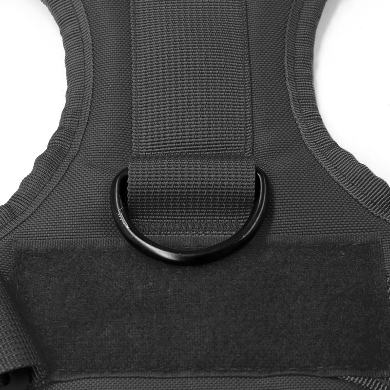 Tactical Dog Harness and Easy Control Training Dog Collar with Bungee Dog Leash Set, Heavy Duty Dog Harness with Handle, No-Pull Service Military Dog Vest Harness for Training Hunting Walking