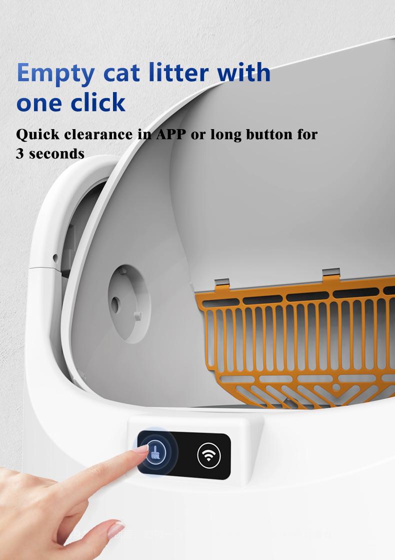 Smart Cat Litter Box with Automatic Self-Cleaning, 6L Large Capacity, APP Connection, Odor Control, and Anti-Splash Design for Ultimate Pet Care Convenience cat gifts Enclosed