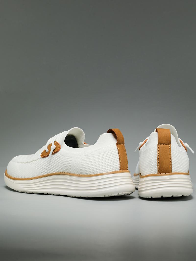 Men's Mesh Sneakers Oxfords Business Casual Walking ShoesTennis Comfortable, Lightweight Comfortable Sports Running Shoes，Knitted Mesh Breathable And Comfortable Platform Sneakers