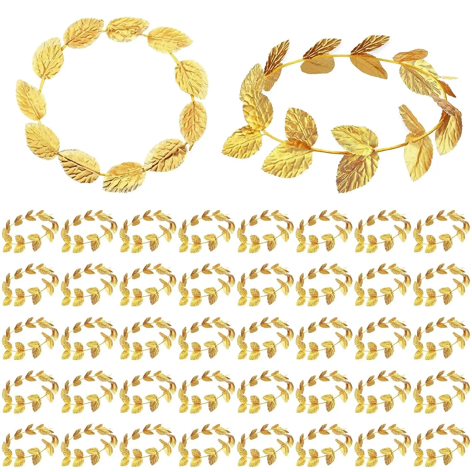 12 Pcs Gold Laurel Leaf Crown Greek Goddess Headpiece for Women Toga Party Costume Accessory(Gift)