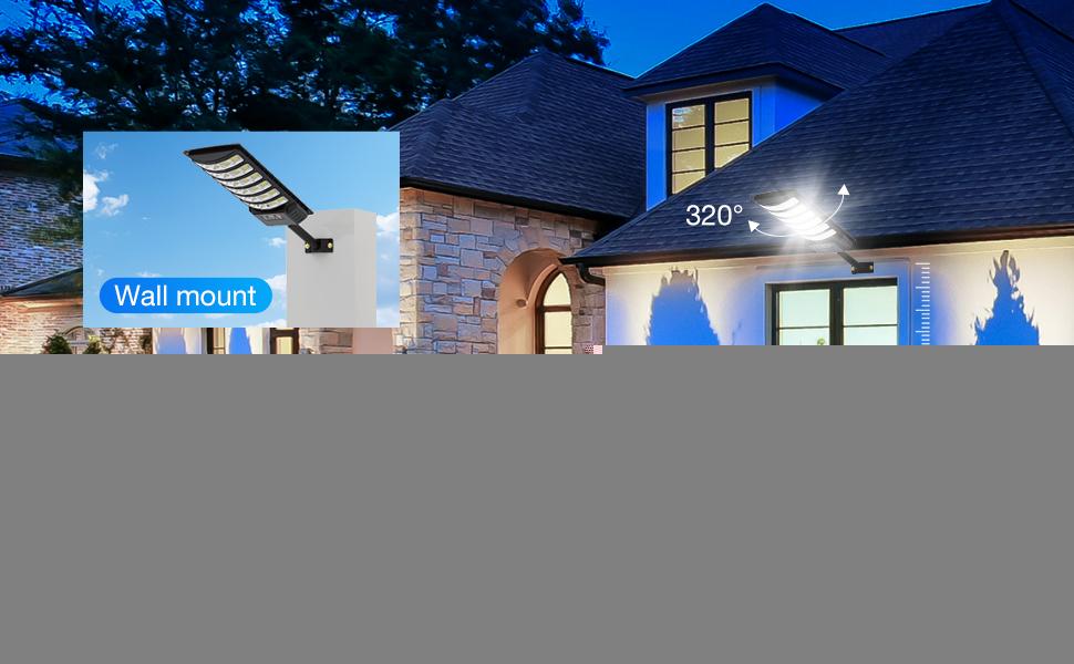 4Pack Solar Street Lights, 30000LM Outdoor Flood Light, Dusk to Dawn, IP66 Waterproof Solar Powered Parking Lot Light with Remote Control, 6500k Dimmable Security Lamp