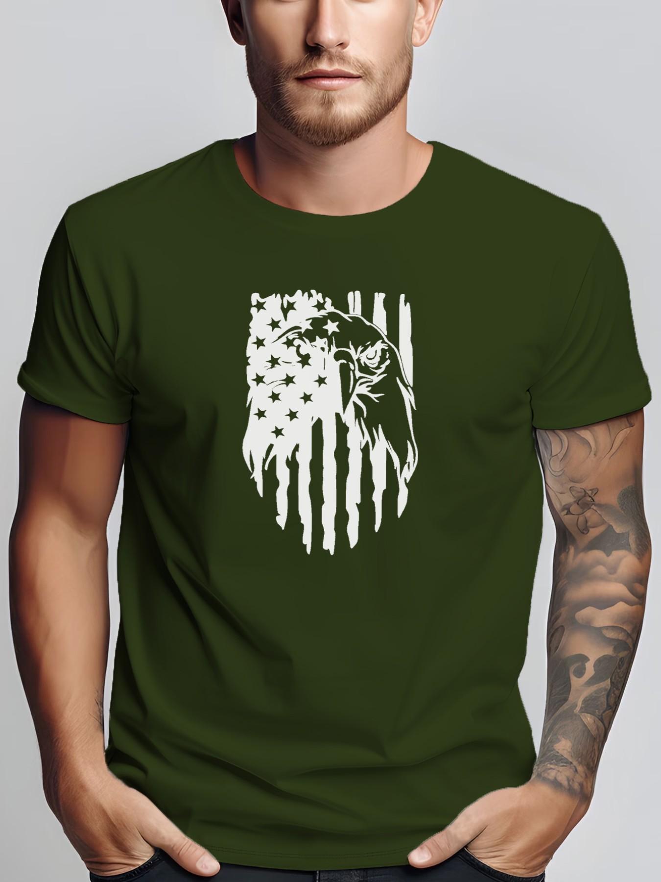 Men's Summer Micro-Stretch Comfort Round Neck Printed T-Shirt, Fashionable Trendy Wear, Best Choice for Men, Casual Stylish Tee