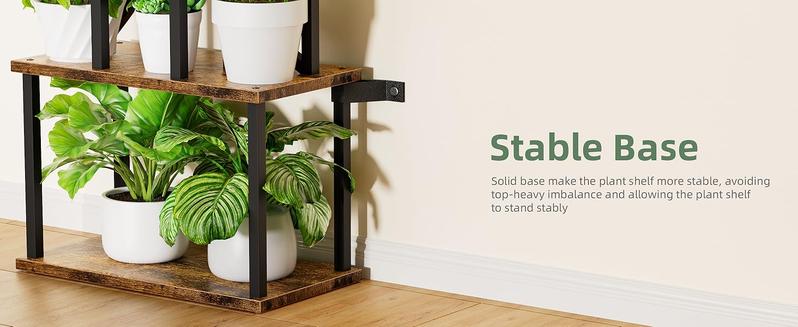 2 Pcs Plant Stand Indoor with Grow Lights - 8 Tiered Tall Plant Shelf, 65" Metal Shelves for Plants Multiple, Large Curved Half-Moon Flower Holder Stand Display Rack