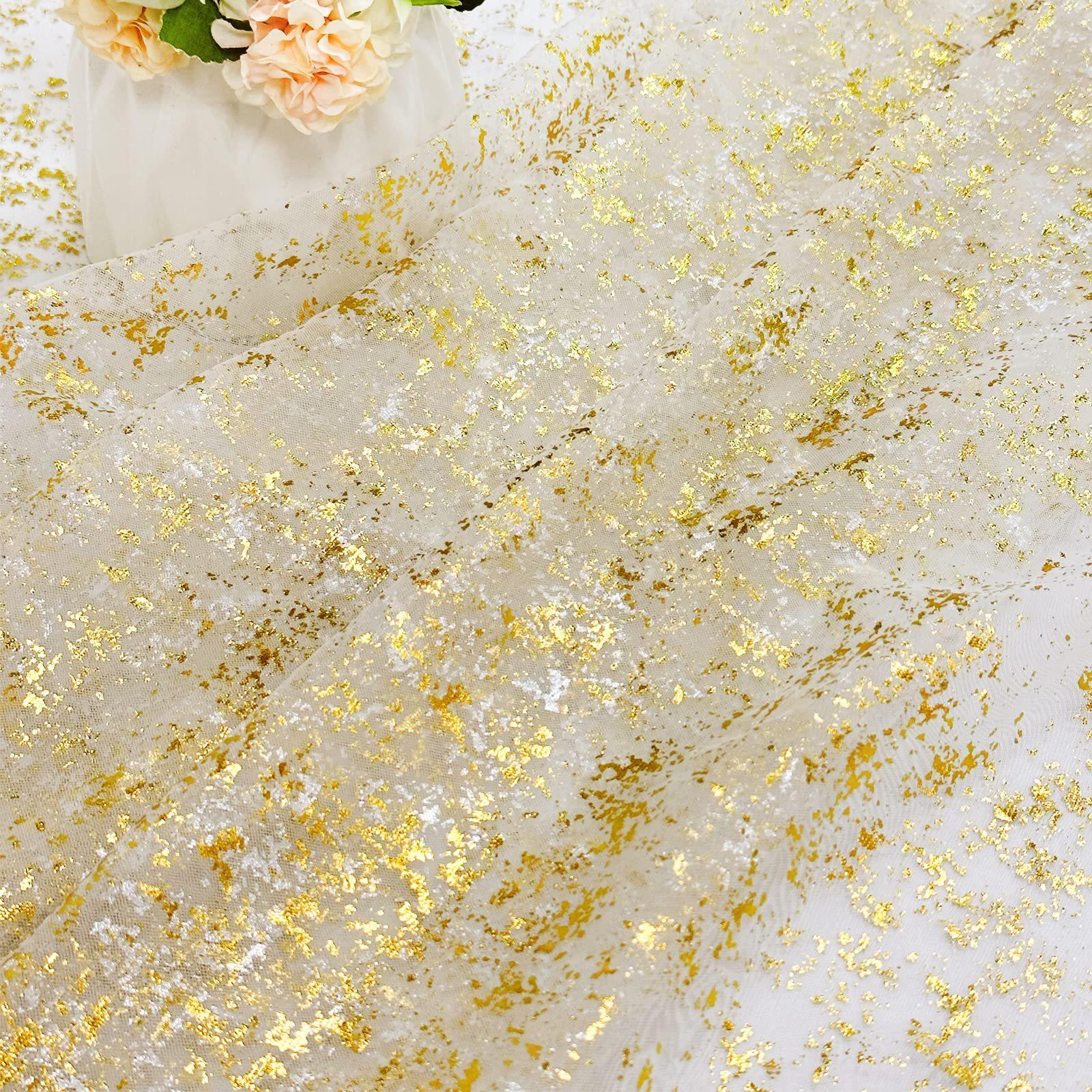 70X400CM Soft Black Gold Metallic Foil Table Runner ,Soft Sparkle Golden Foil Dining Table Decoration For Wedding Bride Shower