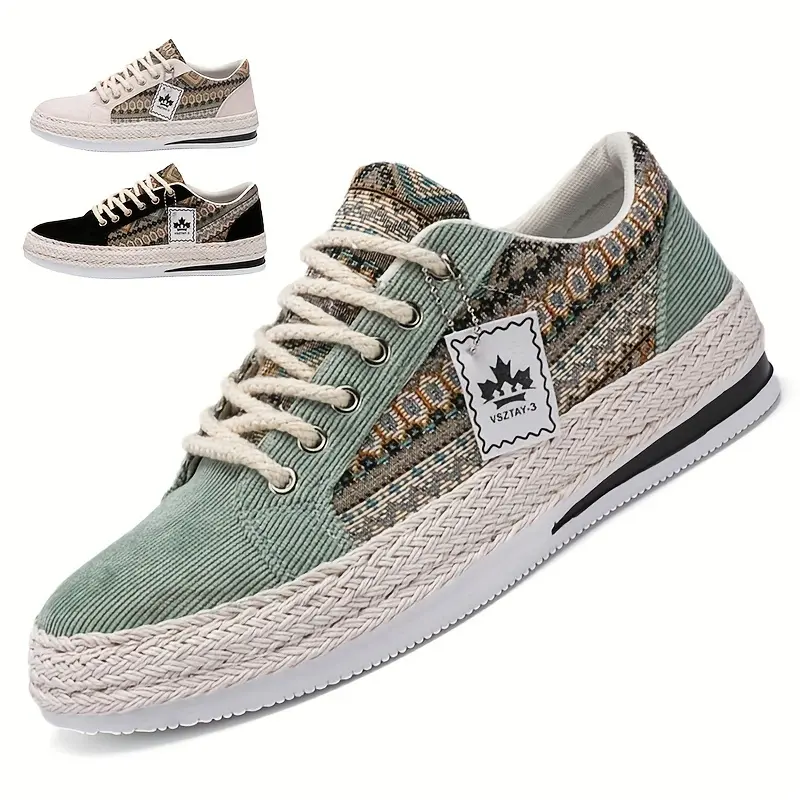 Men's Walking Sneakers Lightweight Breathable with Non-Slip Sole & Upper - Beige/Black/Teal Low-Top Lace-Up Shoes Suitable for Everyday, Office, Formal Events |   All-Season Comfortable Stylish Streetwear & Urban Fashion Sneakers