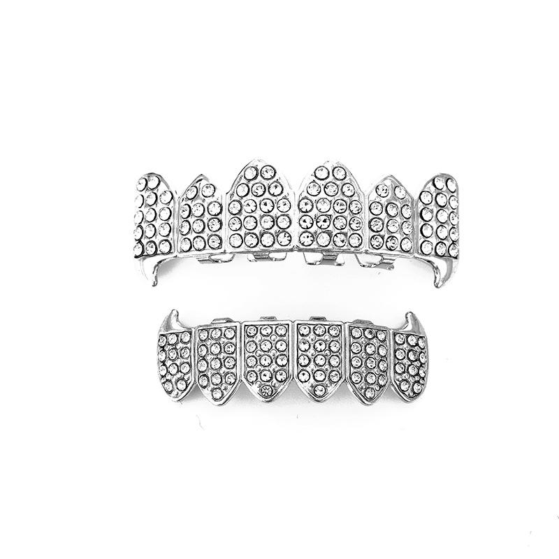 Hip-hop Style Braces for Men and Women 5A Hard Zirconia with Exquisite Inlays Star Model Perfect for Halloween Parties and Tooth Decoration Activities