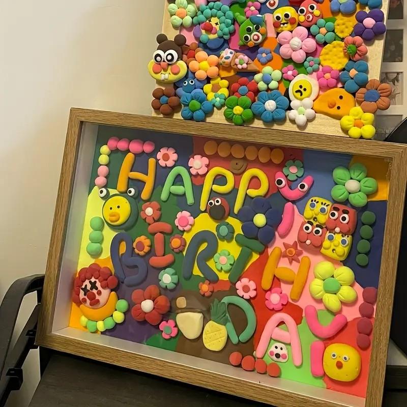 Modeling Clay for Kids DlY Starter Kits, 12/24 Color OvenBaked Model Clay, Non-Toxic, Non-Sticky, with SculptingTools, ldeal Gift,model clay