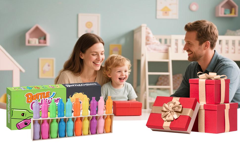 Color Matching & Sorting Game - Montessori Toy for Toddlers 3+. Fun Family Activity with Bottles & Lids to Learn Colors, Develop Fine Motor Skills & Cognitive Thinking