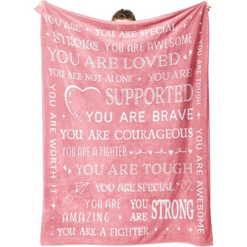 Get Well Soon Blanket for Women, Inspiring Recovery Gift After Surgery, Thoughtful Present for Sick Friends & Sisters, Comforting Care Package