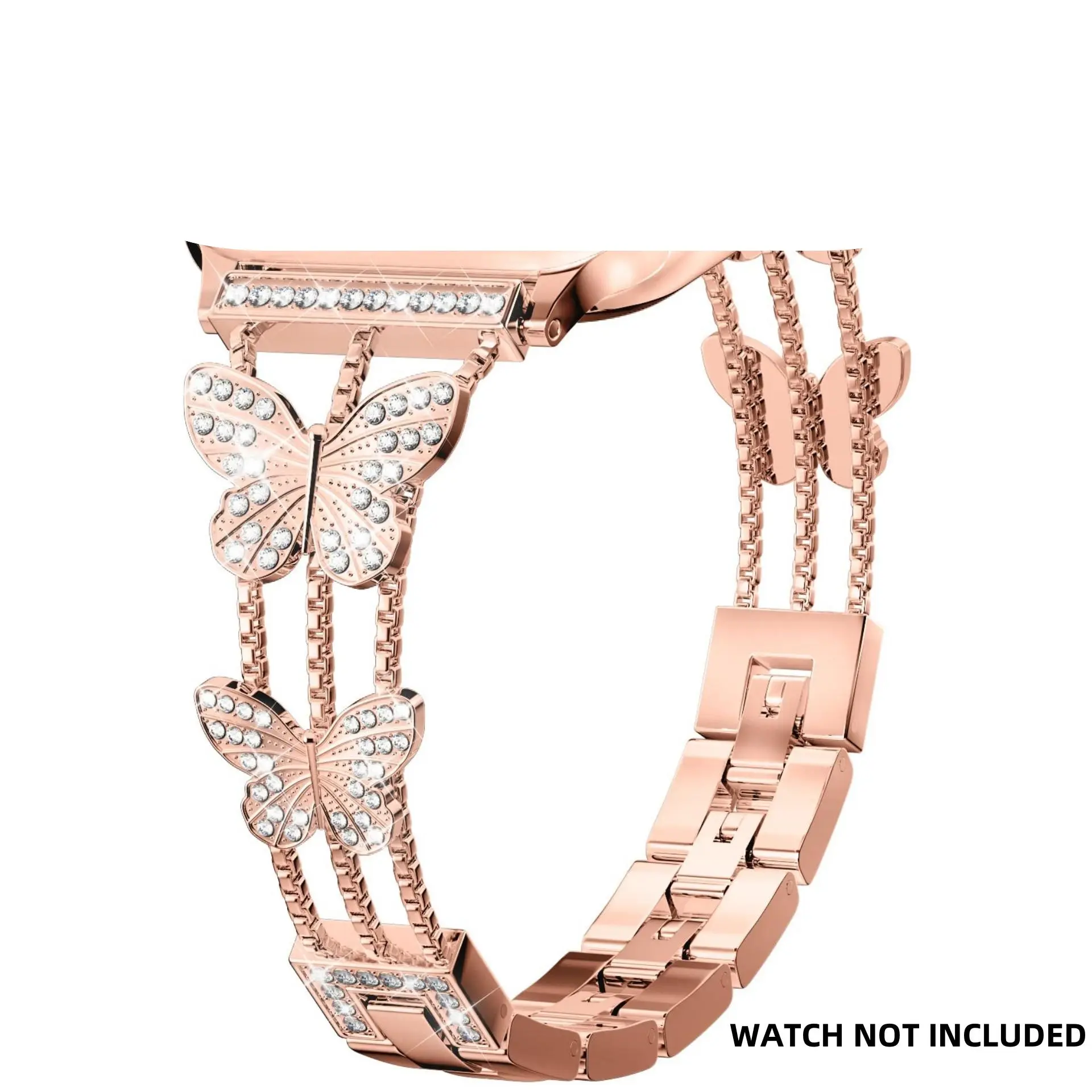 Butterfly Design Metal Watch Band, Fashionable Aesthetic Watch Band for Women, Watch Band for Apple Watch, Smart Watch Straps, Smart Watch Accessories, Smartwatch Accessories, Wearable Accessories