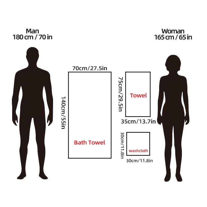 Striped Bath Towel Sets, Premium Bath Towels, 2/5/8/12 Pcs Washcloths Hand Towel and Bath Towels Soft Absorbent Microfiber Blanket Towel, Quick Drying Towel for Bathroom, Hotel, Salon, Spa, Gym, Home Goods