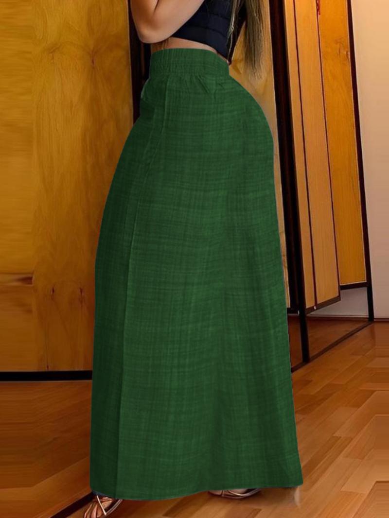 Women's Solid Color Skirt, Casual Fashionable Skirt for Daily Wear, Women's Bottoms for Spring & Fall