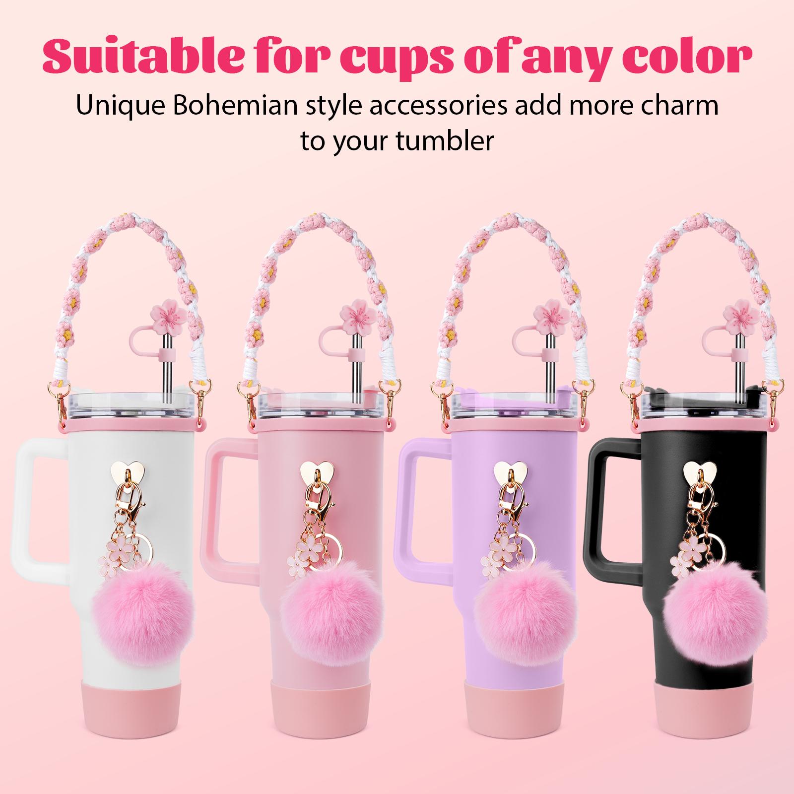 Stainless Steel Vacuum Insulated Glass Cup with Handle and Straw for Children's Gift Set, Keep Cold, Hot & Ice, Portable Drinkware - Mug, Tumbler, Water Bottles, Bottled, Flasks easter toy funny Tumbler Drinkware Tea Iced Tea girl gifts friendship