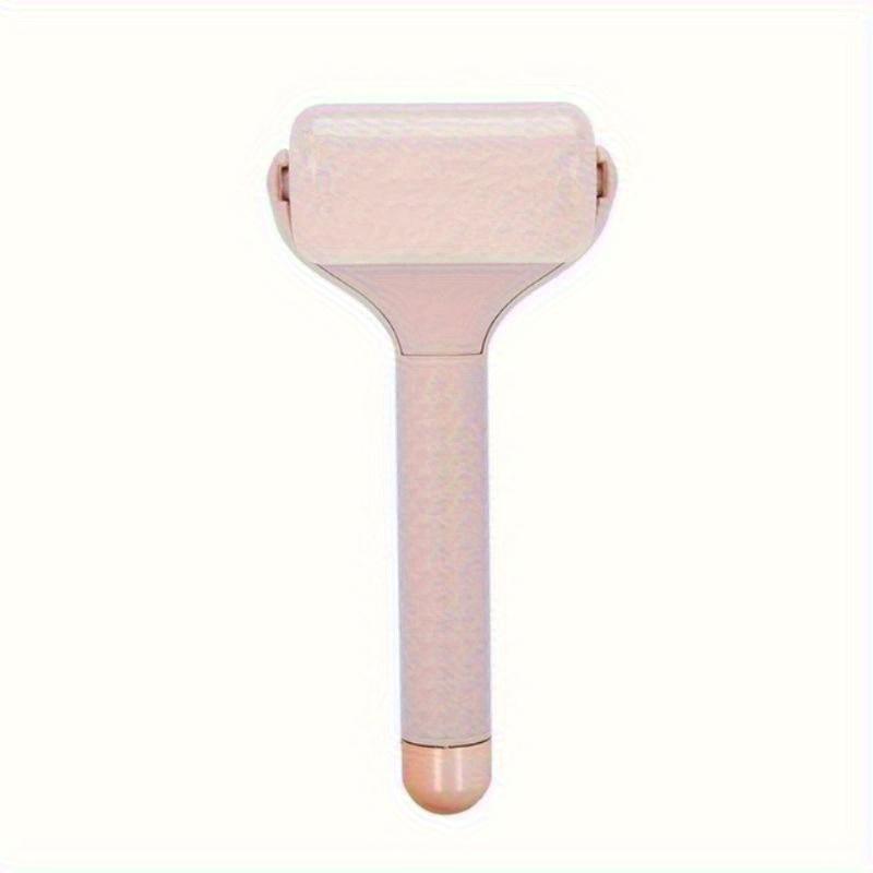 1pc Facial Ice Roller, Cold Compress, Massage Treatment, Auxiliary Beauty Roller - Cooling Pink ABS Handheld Massager for Firming and Surface Cleansing - Reduces The Signs of Aging, Facial Care Tool