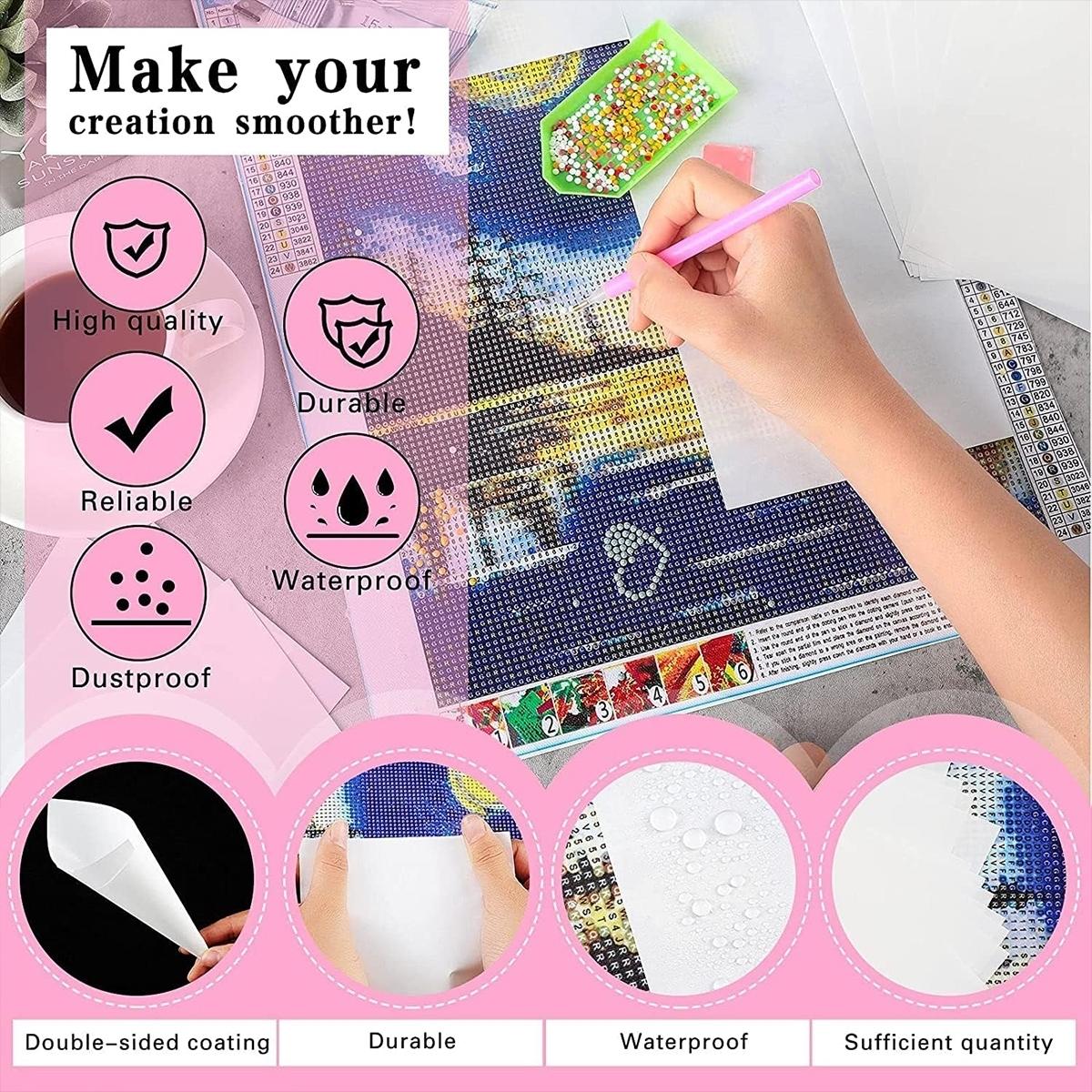 2026 New Style Double-Sided Adhesive Diamond Painting Release Paper Set, 20/50 Sheets 5D Diamond Embroidery Art Tool, Craft Supplies