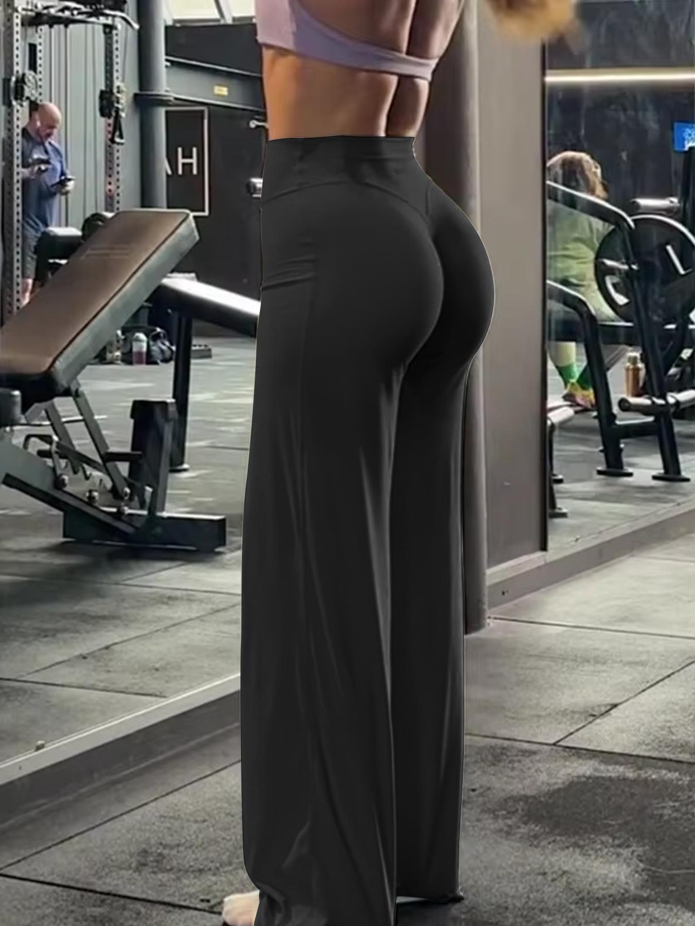 30'' Inseam Loose Casual Straight Leggings for Women, Workout Leggings Womens No Front Seam Straight Leggings High Waist Buttery Gym Yoga Pants, Yoga Pants Women High Waist Stretch Casual Soft Straight Leg Bottoms, Fitness Yoga Pants