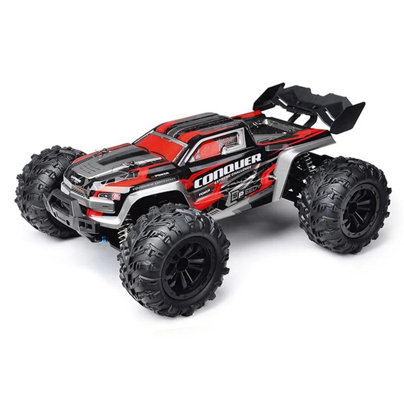 1:16 Full Scale RC Cars, 50 km/h 4WD Off-Road RC Truck with LED Front Lights and Rechargeable Batteries, High-Speed Drift Monster Truck, Perfect Birthday Gift for Kids Aged 8 and Up Remote Control Crawler Remote Control Kart
