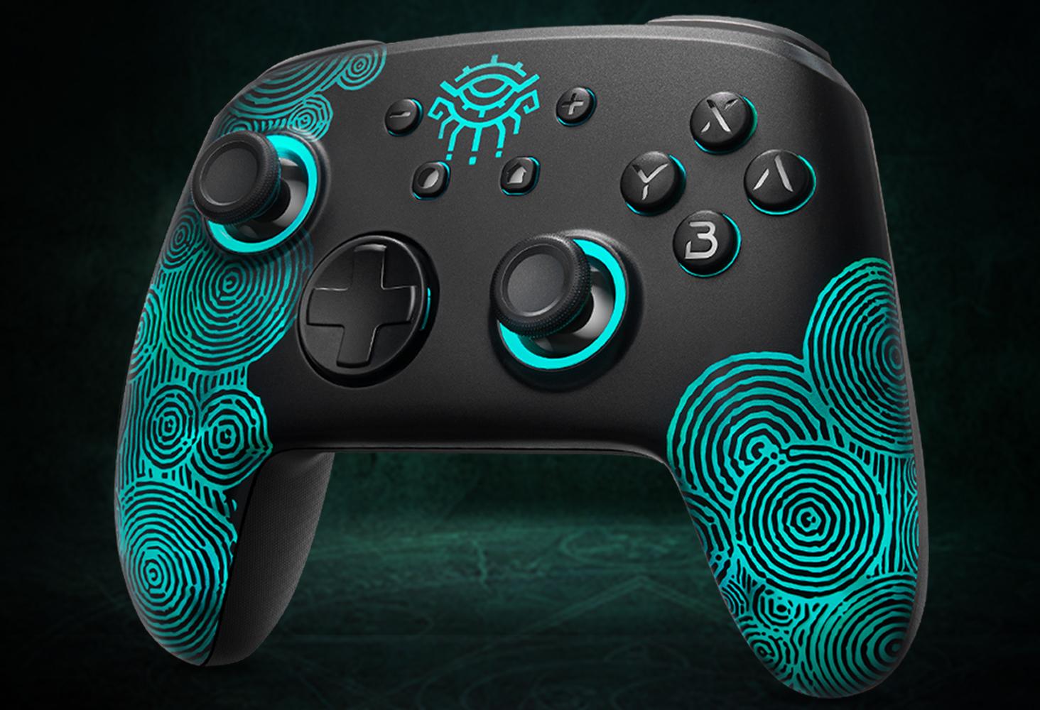 FUNLAB Firefly Switch Pro Controller Compatible with Switch/OLED/Lite, Wireless Switch Controller, Bluetooth Remote Gamepad with 7 LED Colors/NFC/Paddle/Turbo/Motion Control