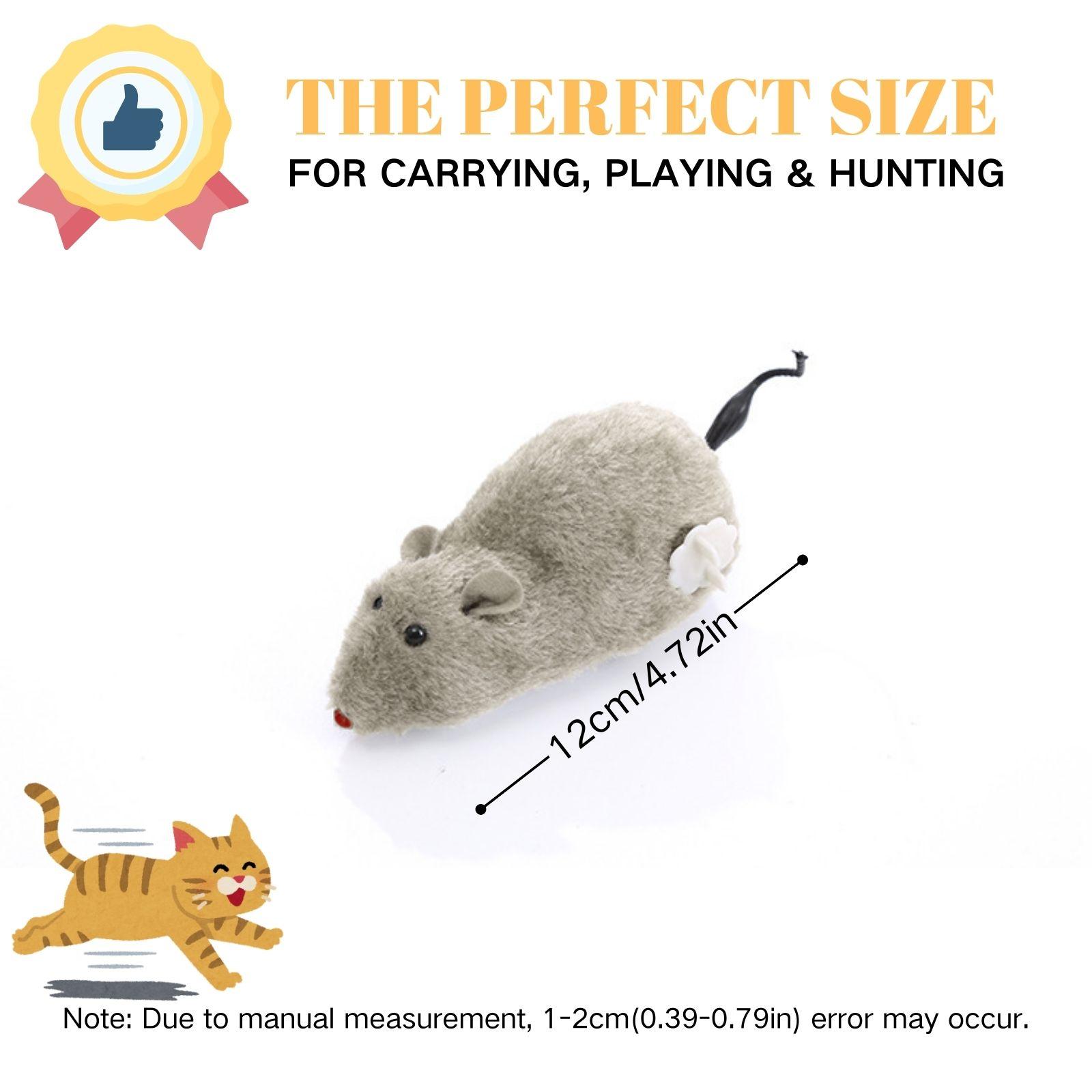 1pc Interactive Cat Toy Mouse, Plush Toy - Durable Plastic, No Batteries Needed, Suitable for Medium Breeds, Fun Cat Toy | Interactive Mouse Toy, Indoor Cat Interactive Toy, Hot Selling in Worldwide, Kittens