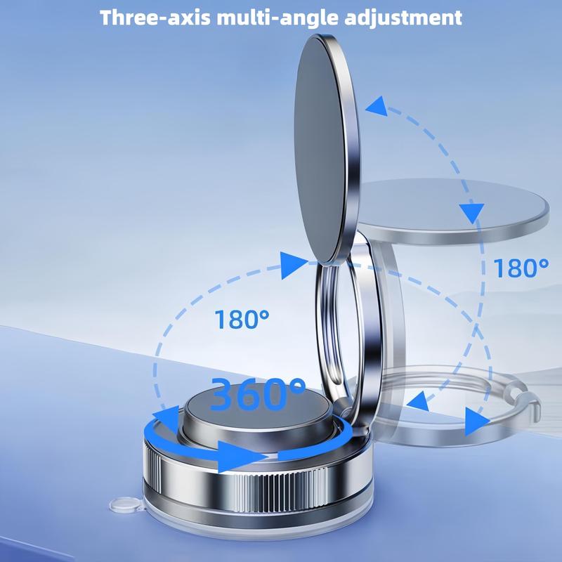 360° Adjustable Vacuum Magnetic Phone Holder, Suction Cup Phone Mount for Magsafe, Portable Cell Phone Holder for Car,Makeup/Gym/Mirror, Fit for All iphone iphone 11 and above，Latest 2025 model