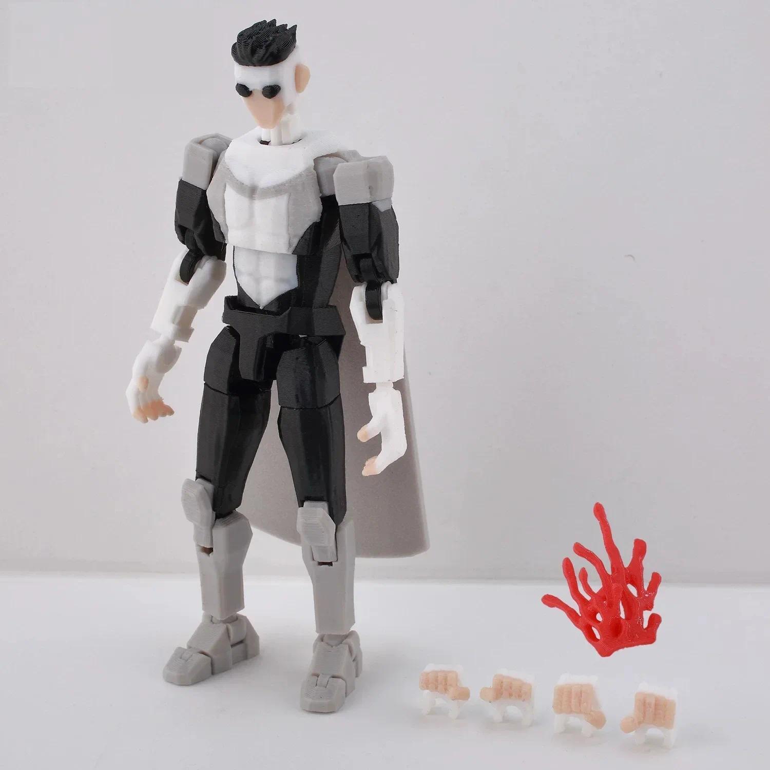 3D Printed Lucky13 Invincibles Tech Jacker Movable Soldier Multijoint Movable T13 Figurines Assembly Mecha Toy Holiday Gift