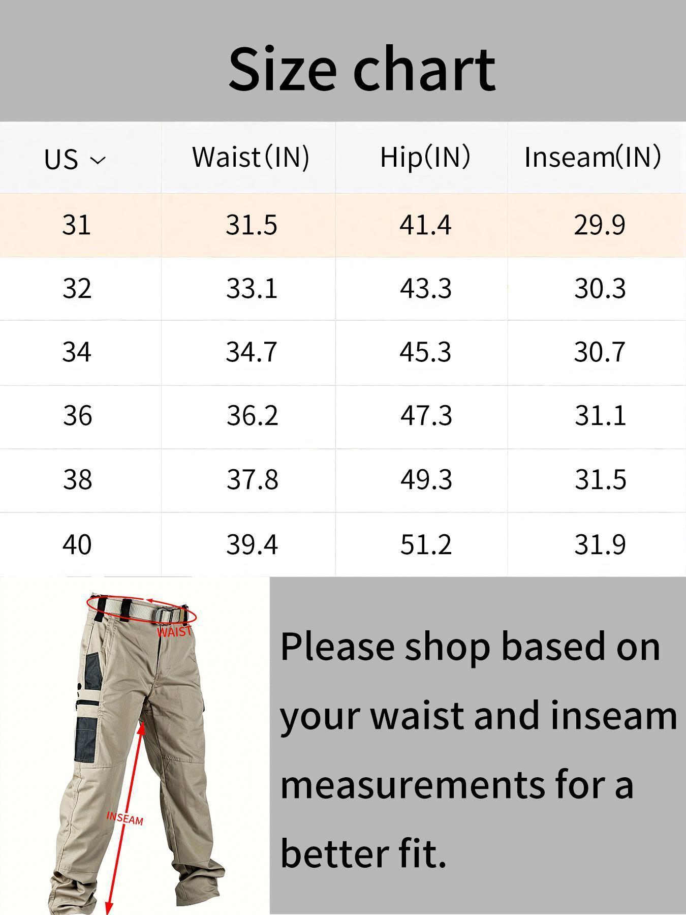 4-Pack Men's Outdoor Pants for Training, Hiking, Camping and Fishing. Men's tactical work trousers made of new 230g/m² fabric, designed with multiple zippered pockets, wear-resistant and durable. Ideal for spring and autumn.