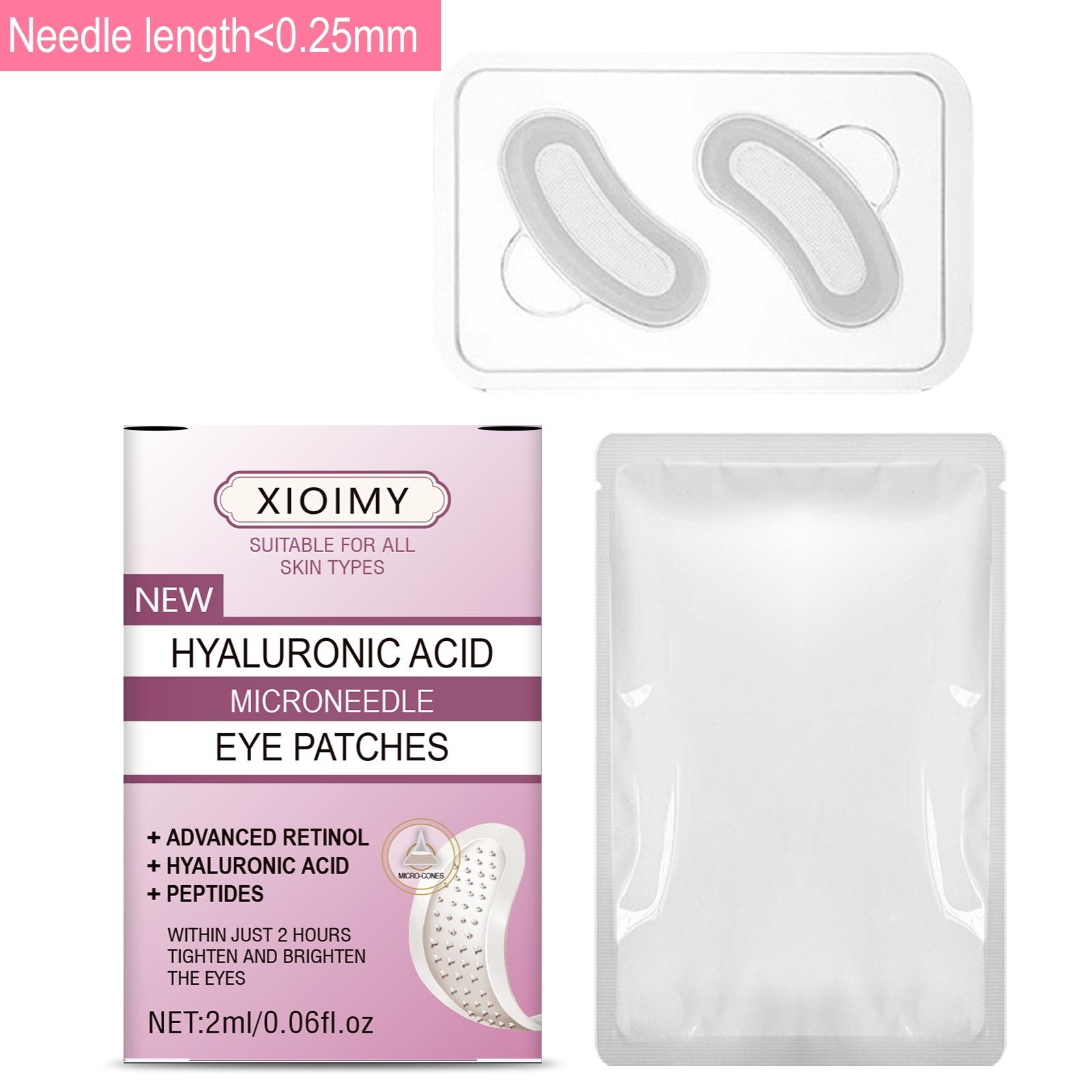 2pcs Hyaluronic Acid Micro Needle Eye Mask, Injected Retinol & Peptides, for Eyes Face Nose, Strong Moisture Tightening Glow
