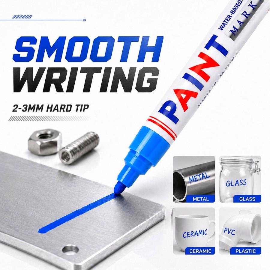 Permanent Paint Marker Pen Set, Waterproof Quick Dry Markers for Car Tires, Metal, Wood & Glass, Ideal for DIY Crafts & Repair, Waterproof Art Markers, Marker Pens Set