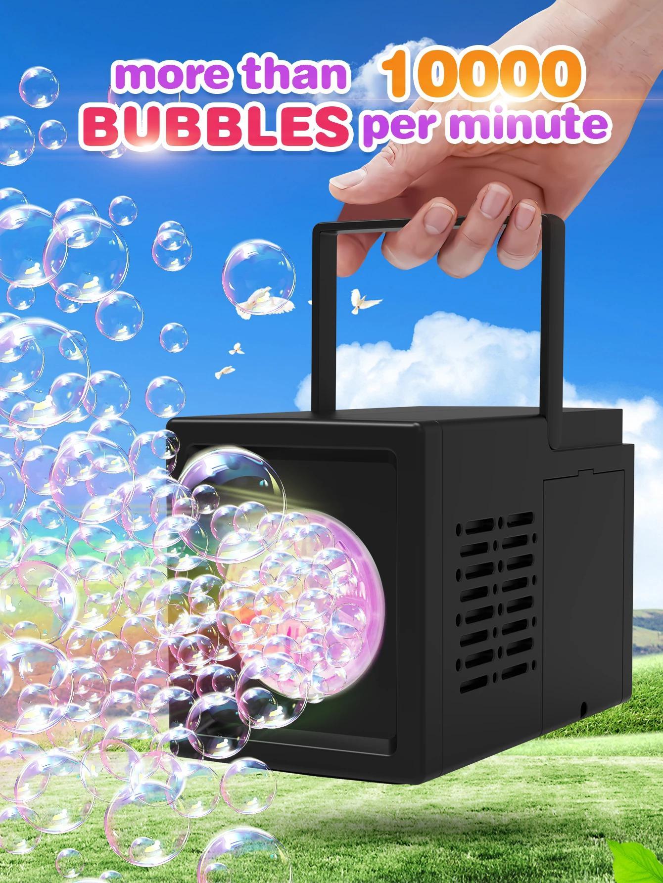 10 Hole Bubble Machine Toy for Kids, Handheld Outdoor Bubble Blower with Double Bubble Outlet for Party Wedding Playground Fun