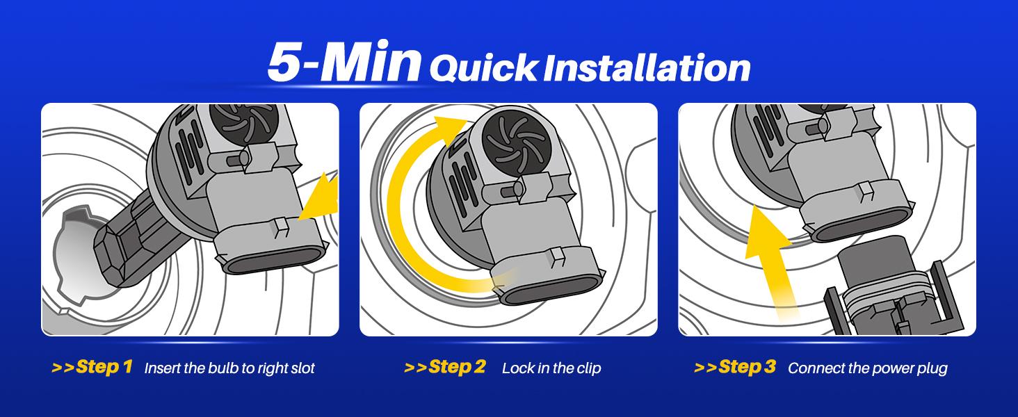 AUTOONE H11 Led Headlight Bulb, Automotive Headlamps with Cooling Fan, 6500K Car Light Bulbs H9/H8/H16 Replacement Plug and Play, Vehicle Xenon Headlight, Pack of 2 AUTOONE H11 Led Headlight Bulb, Automotive Headlamps with Cooling Fan, 6500K Car Light Bulbs H9/H8/H16 Replacement Plug and Play, Vehicle Xenon Headlight, Pack of 2
