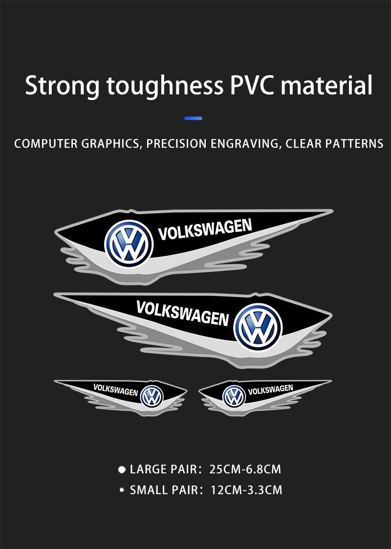 Car Body Decal Stickers Styling Emblem Accessories For VW Atlas Jetta Touareg Variant Golf Polo GTI Taos Nivus Passat Tiguan Arteon Taigo Caddy Sharan Beetle CC Amarok Transporter Caravelle Crafter Touran Scirocco Virtus