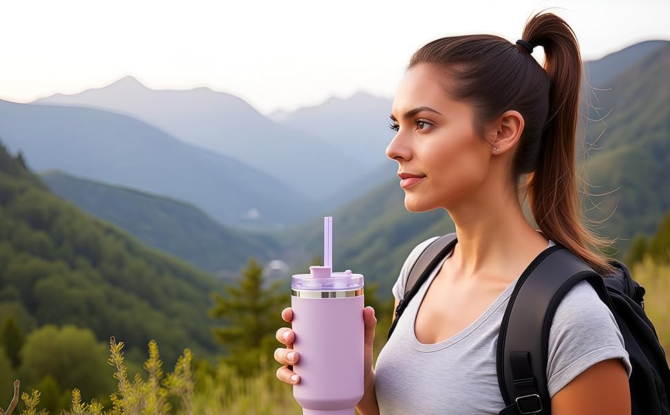 12 Inch Tritan Replacement Straws for Stanley 40oz Tumbler - 6 Pack Reusable Long Straw with Cleaning Brush, Fits 30oz & 40oz Stanley Cup Accessories, BPA-Free (6 Colors)