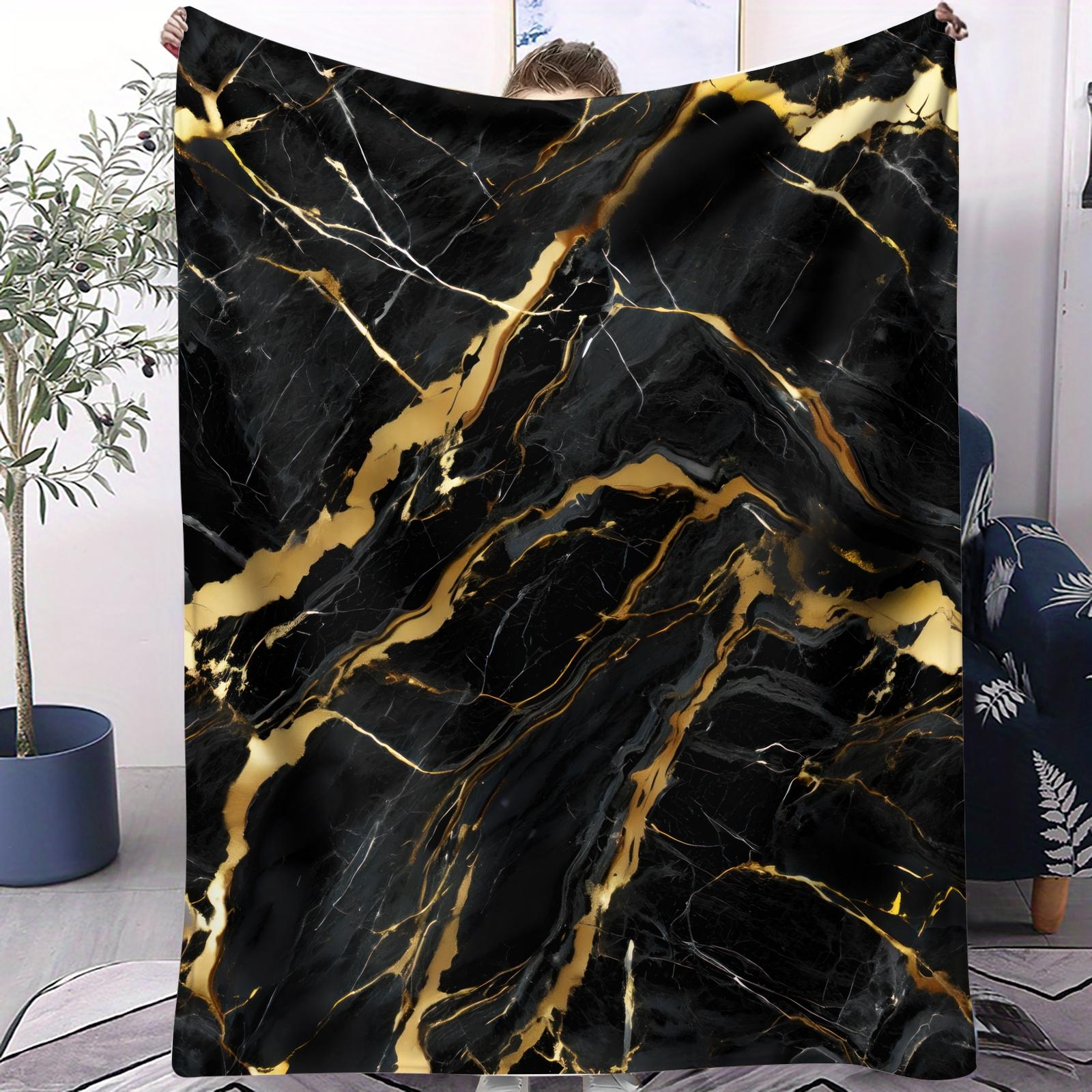Marble Ink Print Blanket, Soft Warm Breathable Comfortable Skin-Friendly, Multiple Styles Available, Suitable for All Ages, Sofa Bed Use, Ideal Gift