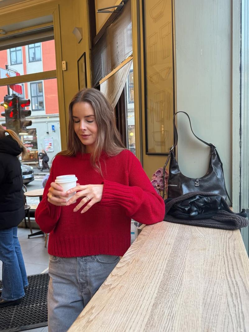 Pure Color Casual Round Neck Sweater Knitwear, Daily Commute Style, Thin Fabric,  Fall & Winter Wear, Women's Fashion