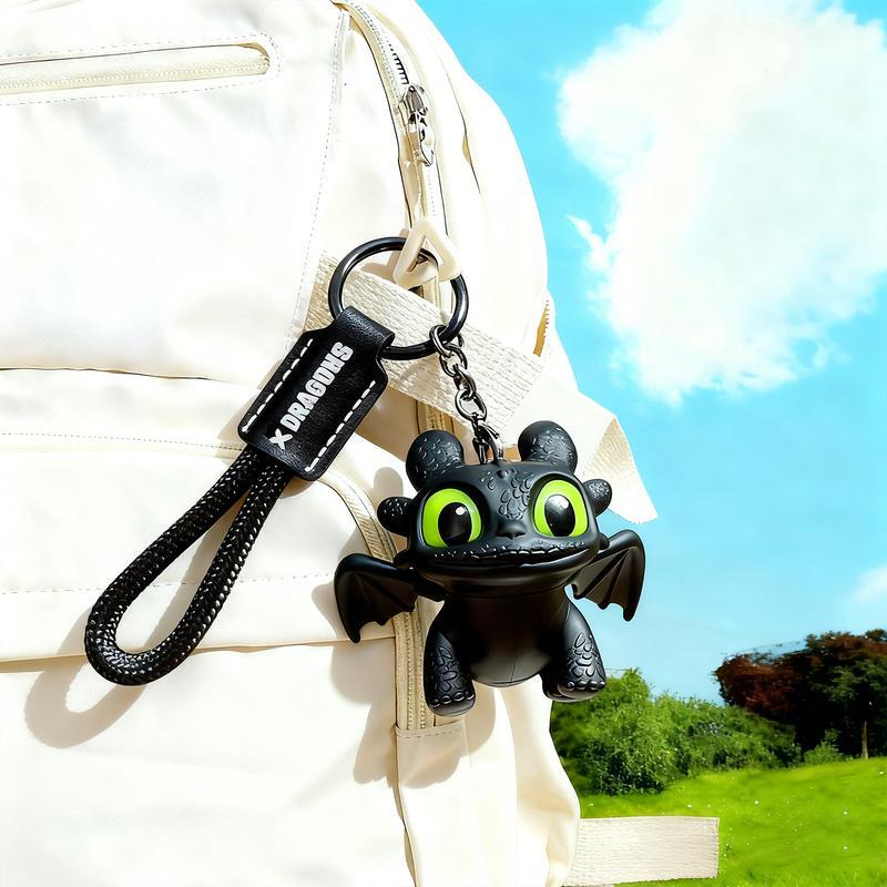 How to Train Your Dragon Toothless Glow in the Dark Keychain, Glowing Eyes and Moving Wings, Backpack Zipper Decoration, Christmas Gift, Home Decor, Birthday Present, Keychain Pendant