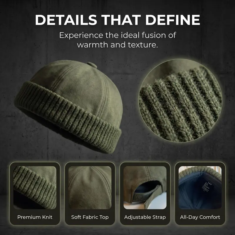 Unisex Knitted Skull Cap Beanie Beret - Cotton Blend, Adjustable Soft Stretch Fit, Plain, Korean Fashion Streetwear Hats for Women, Cold Weather Essential